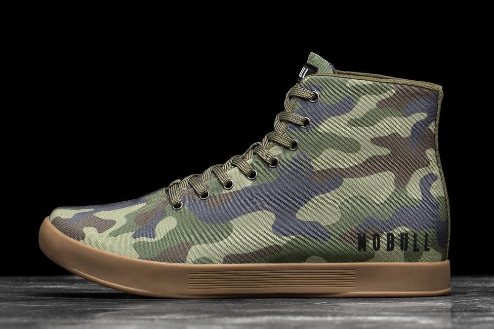 NOBULL Men's High-Top Canvas Training Shoes - Forest Camo - Ireland (9074PJBRL)